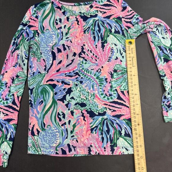 Lilly Pulitzer Seahorse Mermaid Nautical Print Kids PJs Sammie Set Pajamas Sz 8 - Picture 9 of 15